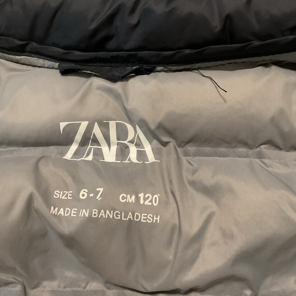 Zara Kids Lightweight Puffer Vest Black - Picture 6 of 8